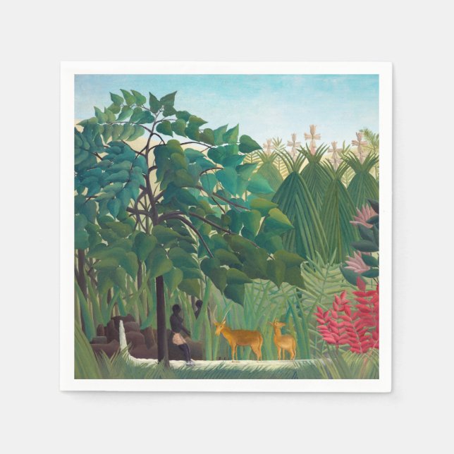Henri Rousseau - The Waterfall Napkin (Front)