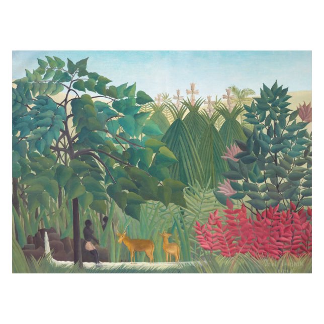 Henri Rousseau - The Waterfall Tablecloth (Front (Horizontal))