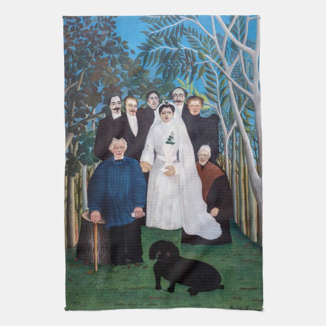 Henri Rousseau - The Wedding Party Tea Towel (Vertical)