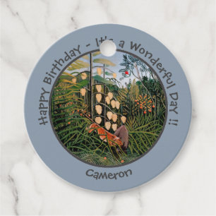 Henri Rousseau Tiger & Bull Party Items Collection Favour Tags