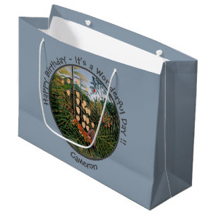 Henri Rousseau Tiger & Bull Party Items Collection Large Gift Bag