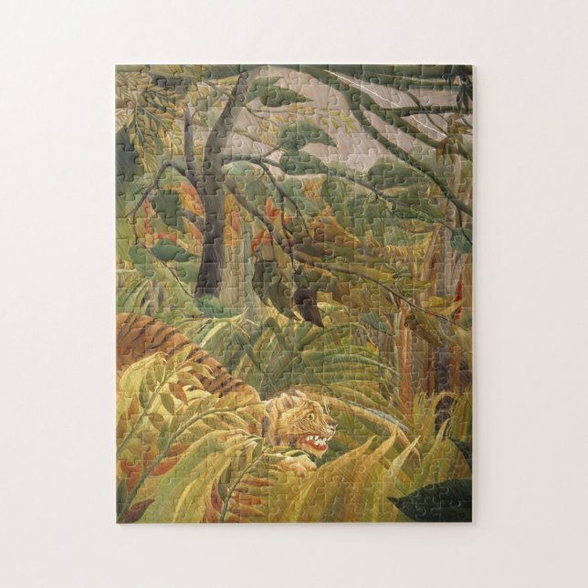 Henri Rousseau Tiger In A Tropical Storm Jigsaw Puzzle (Vertical)