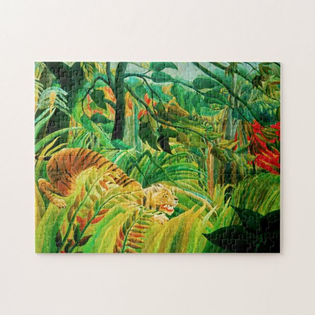 Henri Rousseau Tiger in a Tropical Storm Puzzle (Horizontal)