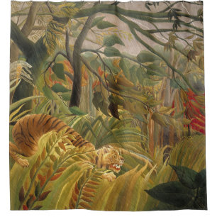 Henri Rousseau Tiger In A Tropical Storm Shower Curtain
