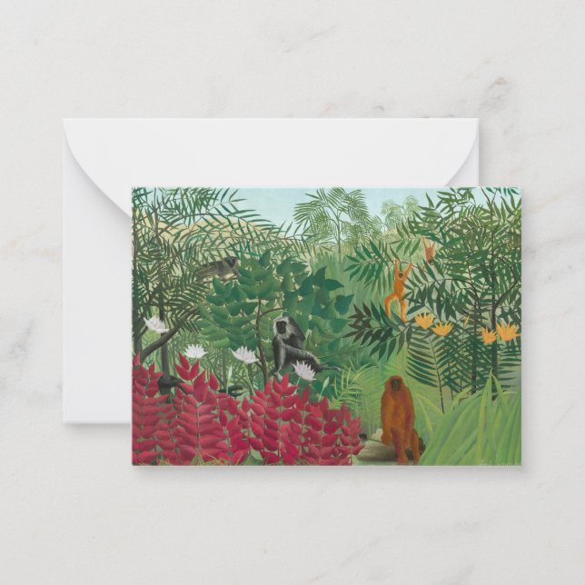 Henri Rousseau - Tropical Forest with Monkeys Card (Front)