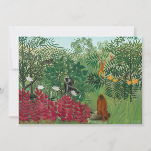 Henri Rousseau - Tropical Forest with Monkeys Invitation
