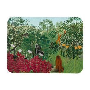 Henri Rousseau - Tropical Forest with Monkeys Magnet
