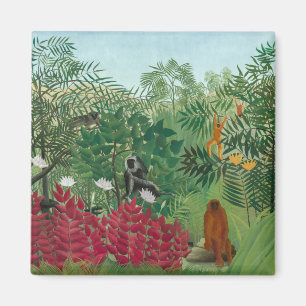 Henri Rousseau - Tropical Forest with Monkeys Magnet