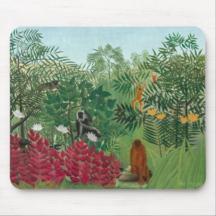 Henri Rousseau - Tropical Forest with Monkeys Mouse Pad