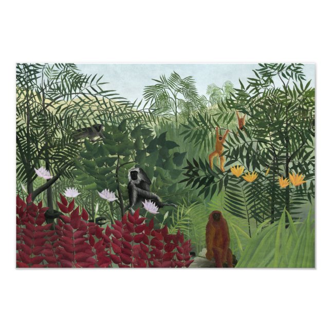 Henri Rousseau - Tropical Forest with Monkeys Photo Print (Front)