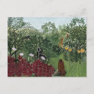 Henri Rousseau - Tropical Forest with Monkeys Postcard