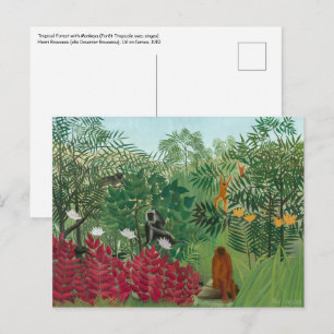 Henri Rousseau - Tropical Forest with Monkeys Postcard