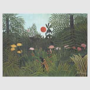 Henri Rousseau   Virgin Forest with Sunset Tissue Paper
