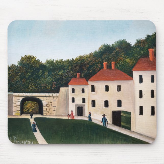 Henri Rousseau - Walkers in a Park Mouse Pad (Front)