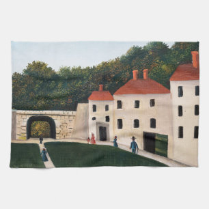 Henri Rousseau - Walkers in a Park Tea Towel