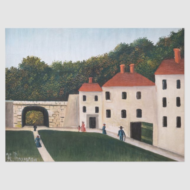 Henri Rousseau - Walkers in a Park Tissue Paper (Front)