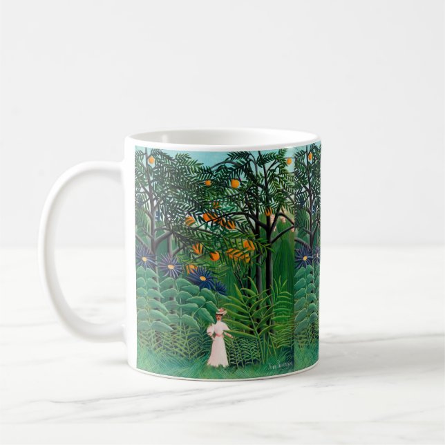 Henri Rousseau - Woman Walking in an Exotic Forest Coffee Mug (Left)