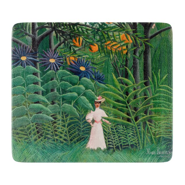 Henri Rousseau - Woman Walking in an Exotic Forest Cutting Board (Front)