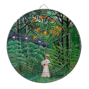 Henri Rousseau - Woman Walking in an Exotic Forest Dartboard