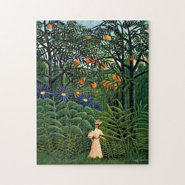 Henri Rousseau - Woman Walking in an Exotic Forest Jigsaw Puzzle (Vertical)
