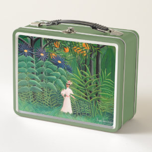 Henri Rousseau - Woman Walking in an Exotic Forest Metal Lunch Box
