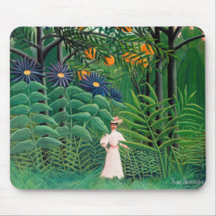 Henri Rousseau - Woman Walking in an Exotic Forest Mouse Pad