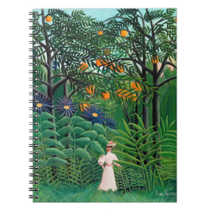 Henri Rousseau - Woman Walking in an Exotic Forest Notebook