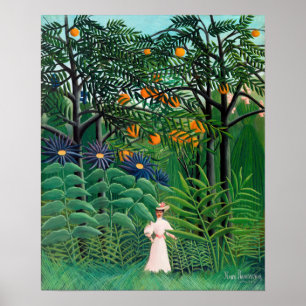 Henri Rousseau - Woman Walking in an Exotic Forest Poster