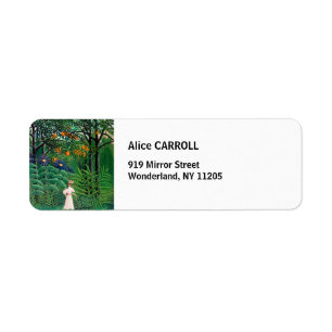 Henri Rousseau - Woman Walking in an Exotic Forest Return Address Label