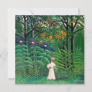 Henri Rousseau - Woman Walking in an Exotic Forest Thank You Card