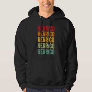 Henrico County Virginia Rainbow Text Design Hoodie