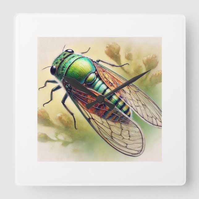 Henricus 231024IREF238 - Watercolor Square Wall Clock (Front)