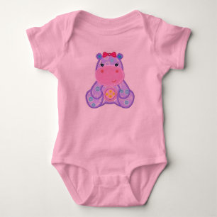 Henrietta Hippo Romper Baby Shower Gift Bodysuit