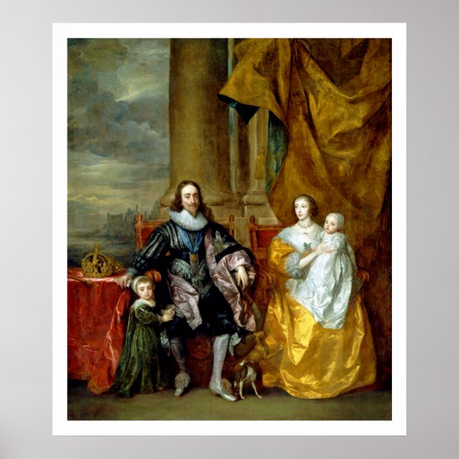 Henrietta Maria and Charles I by Van Dyck Poster (Front)