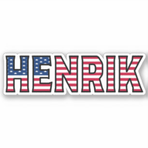 Henrik Name Vorname USA Sticker Stickerset