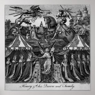Henry 5th, his Queen and Family Poster