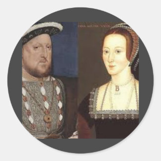 Henry 8th and Anne Boleyn Classic Round Sticker