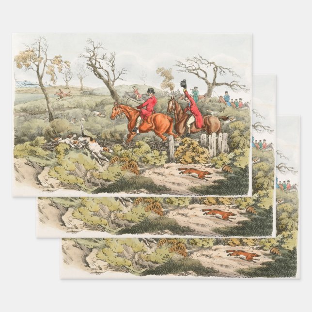 Henry Alken | Fox Hunting Wrapping Paper Sheet (Set)