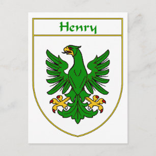 Henry Coat of Arms/Family Crest Postcard