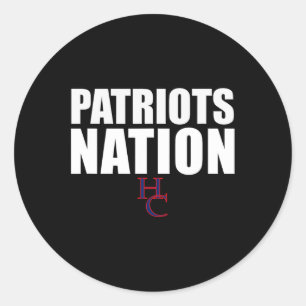 Henry County Patriots Logo Nation Hs 2 Classic Round Sticker
