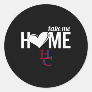Henry County Patriots Logo Take Me Home Hs Classic Round Sticker