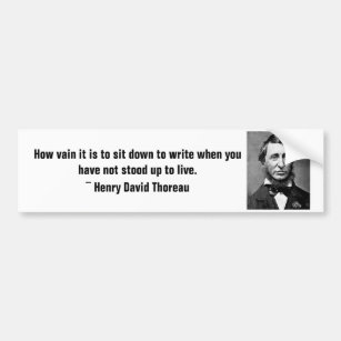 Henry David Thoreau bumper sticker
