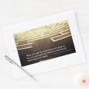 Henry David Thoreau Inspirational Quote "Become" Rectangular Sticker