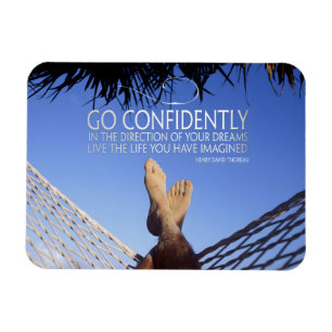Henry David Thoreau Inspirational Quote Confidence Magnet
