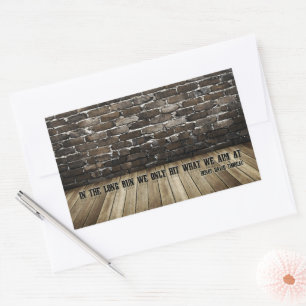 Henry David Thoreau Inspirational Quote "Hit" Rectangular Sticker