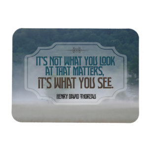 Henry David Thoreau Inspirational Quote "See" Flex Magnet