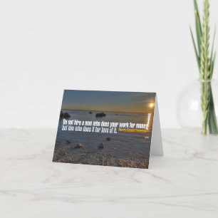 Henry David Thoreau Inspirational Quote "Work" Thank You Card