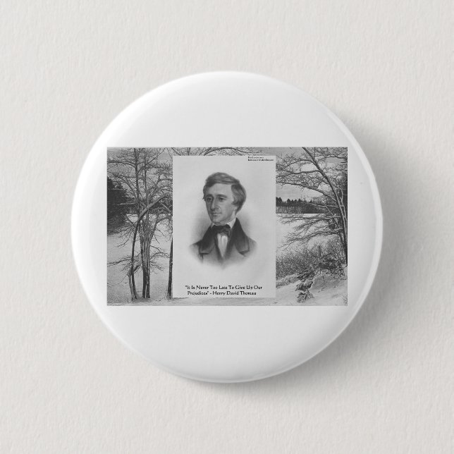 Henry David Thoreau Quote 6 Cm Round Badge (Front)