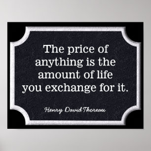 Henry David Thoreau quote - art print