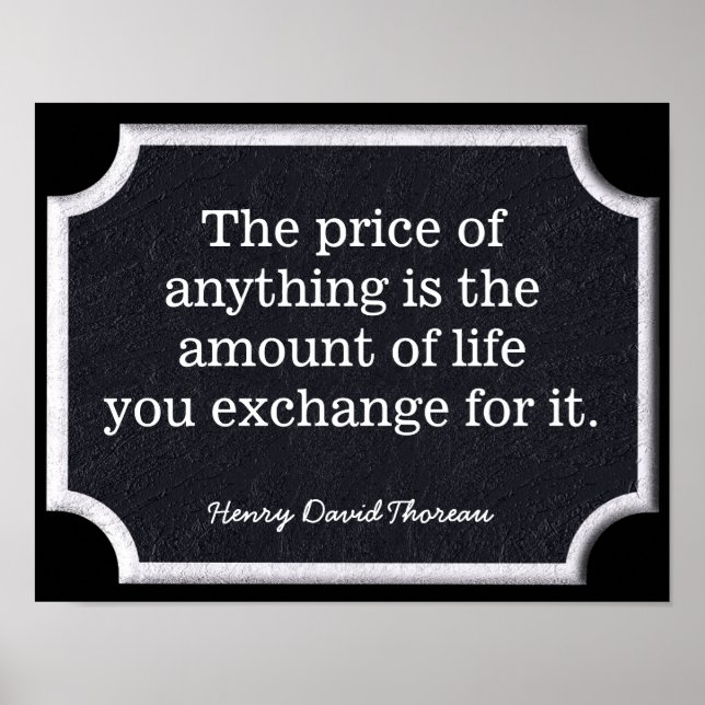 Henry David Thoreau quote - art print (Front)